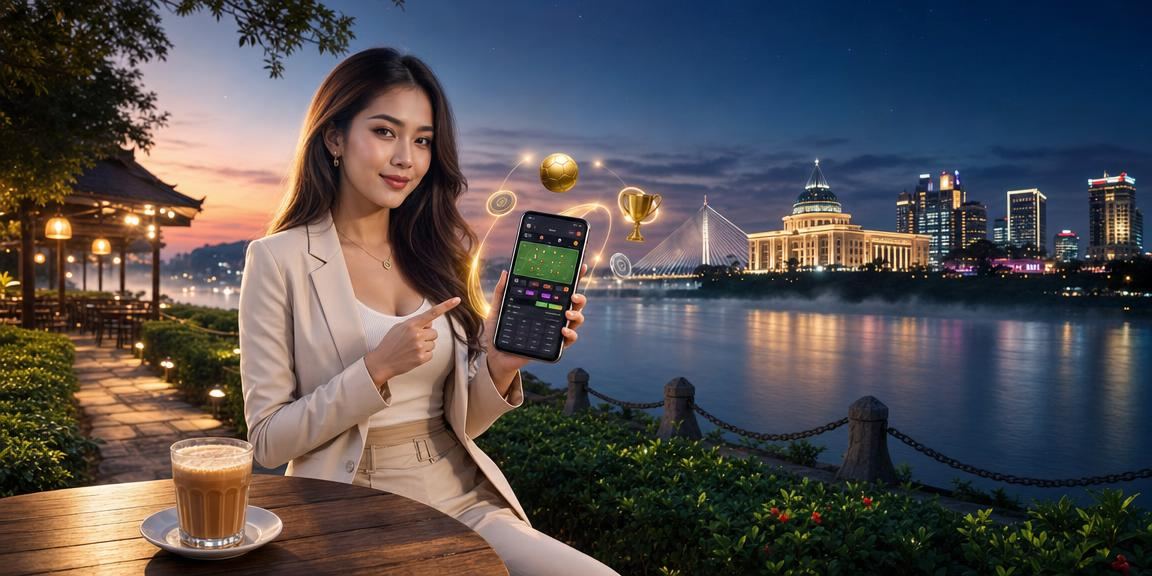Pemain Malaysia menggunakan telefon untuk daftar akaun 1190